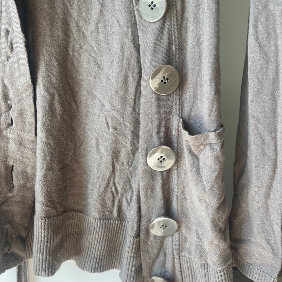 Aritzia Kensie Girl Vintage Brown Cardigan Sweater Soft Knit Small - Picture 3 of 4